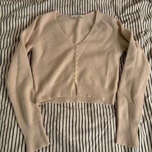 NakedCashmere Cropped Light Tan Knitwear